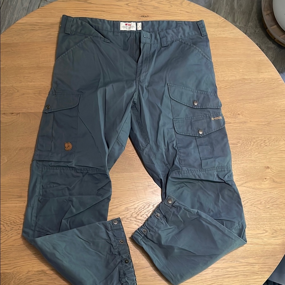 Fjallraven blue Cargo Pants with Utility Design